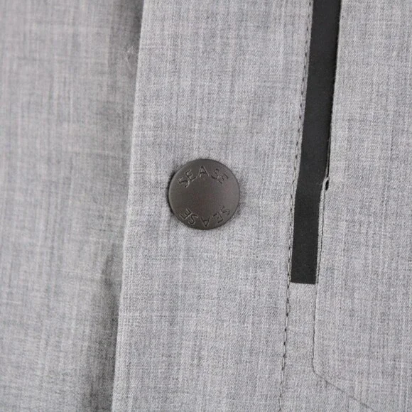 Sease NWOT 100% Cotton Overshirt Size XL New Gate In Gray Melange